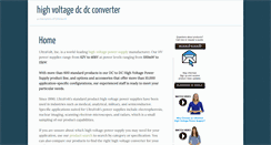 Desktop Screenshot of highvoltagedcdcconverter.com